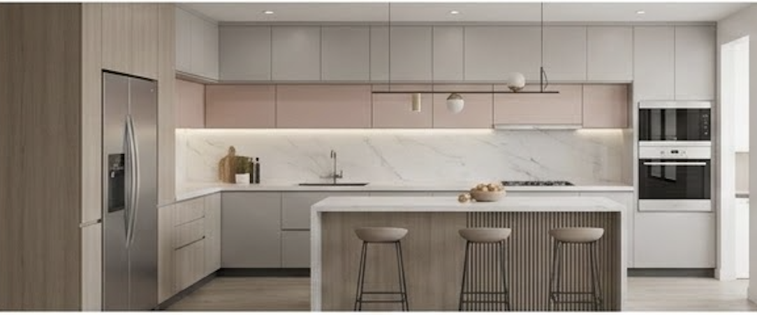 Cocina a medida en un apartamento remodelado